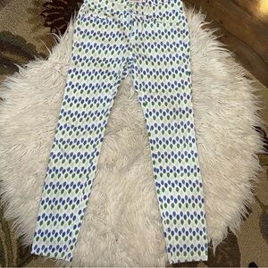 Vineyard Vines Women’s size 4 Patterned Blue and Green Pants